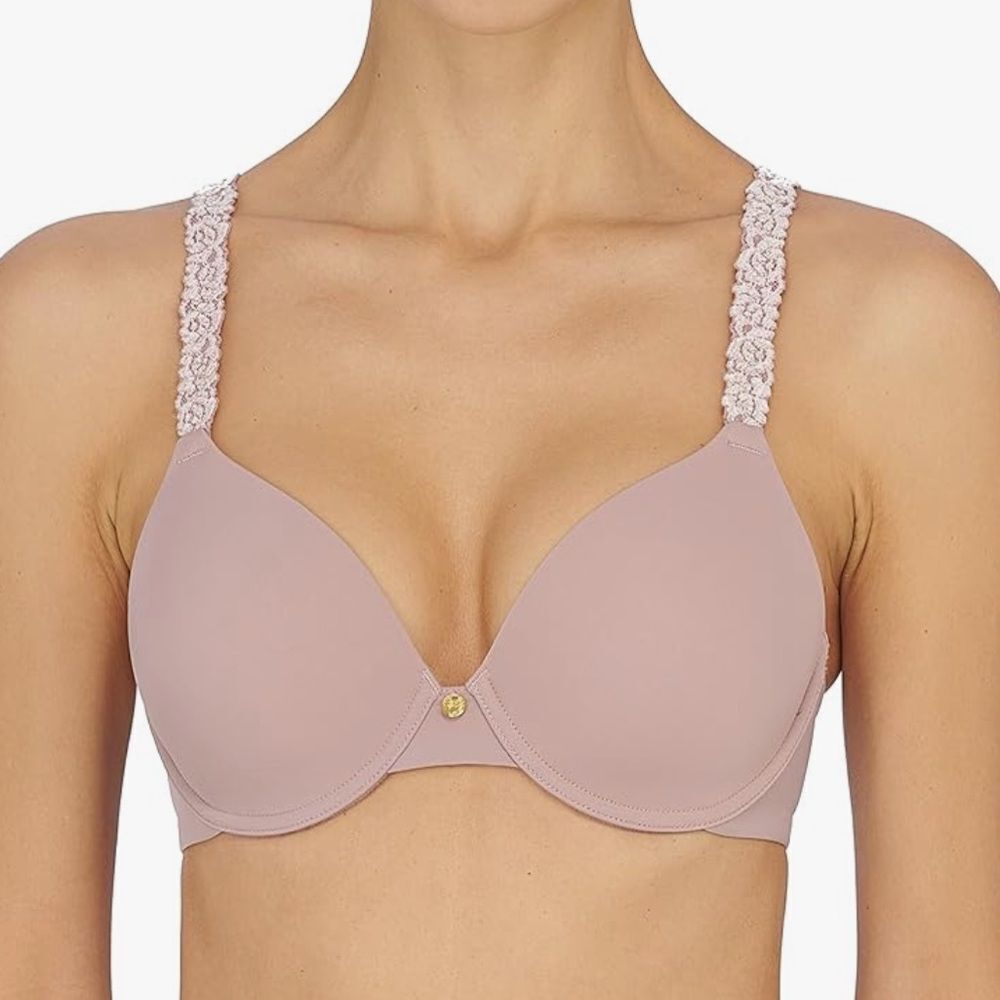 Natori Rose Dream Custom Coverage Underwire T-Shirt Bra 731080 32DD NEW MSRP $72
